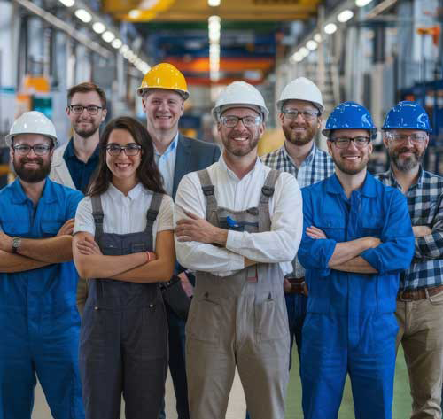 fake group of employees